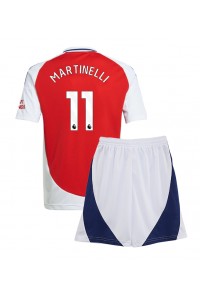 Arsenal Gabriel Martinelli #11 Jalkapallovaatteet Lasten Kotipeliasu 2024-25 Lyhythihainen (+ Lyhyet housut)